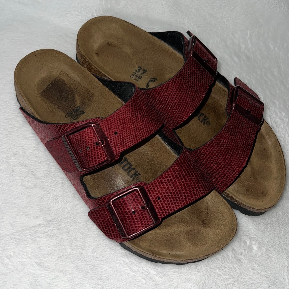 Birkenstock Burgundy Double-Strap Sandals size 37 - Picture 8 of 8